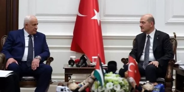 İçişleri Bakanı Soylu, Filistinli mevkidaşı Ziyad Heb er-Rih ile görüştü