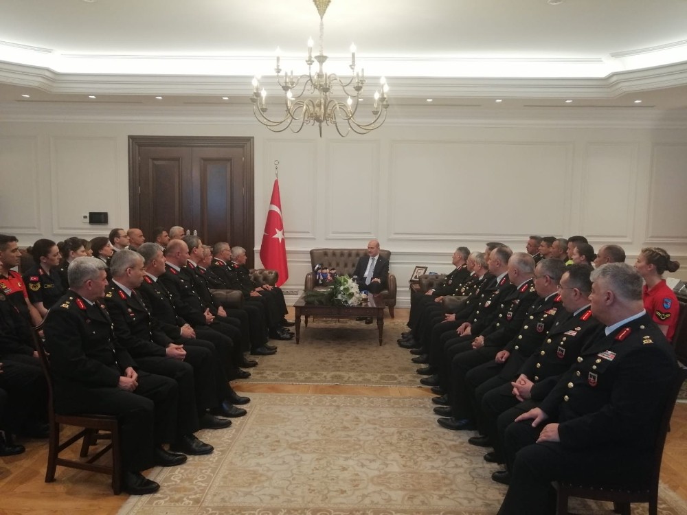 İçişleri Bakanı Soylu, Jandarma heyetini kabul etti 