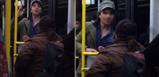 İçkicilerin yaşlı kadına edepsizliği! 