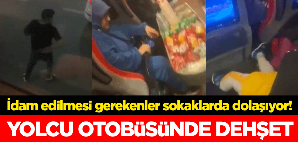 İdam edilmesi gerekenler sokaklarda dolaşıyor! Yolcu otobüsünde dehşet