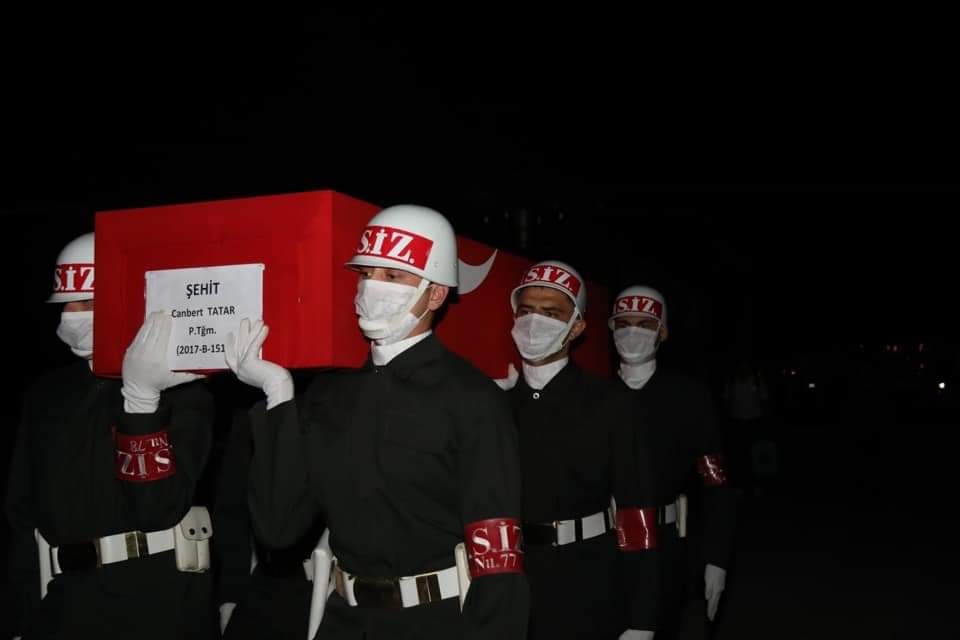 İdlib şehidi Teğmen Tatar’ın naaşı Elazığ’da getirildi 