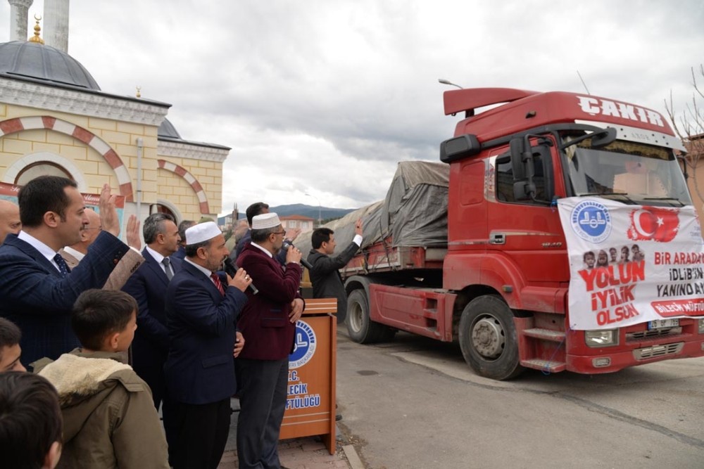 İdlib’e yardım tırları uğurlandı 