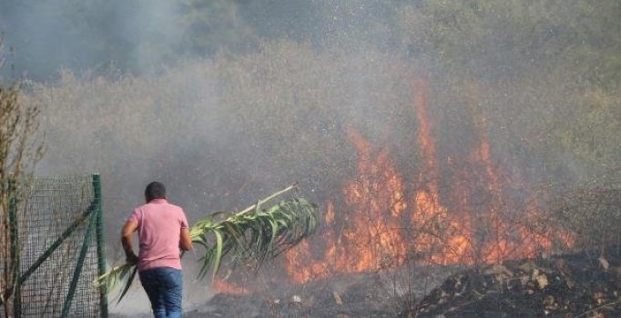 Idyros Antik Kenti'nde yangın korkuttu