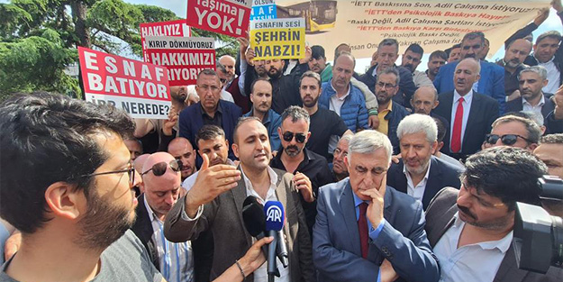 İETT otobüs sahipleri Ekrem'e isyan etti! Saraçhane'de protesto... 'Paramızı alamıyoruz'