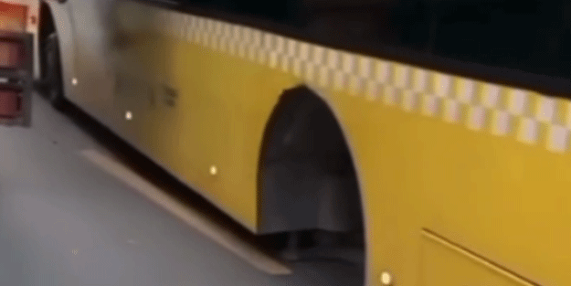 İETT otobüsleri artık yollarda dökülüyor! Tekerlekleri yerinden fırlayıp karşı şeride geçti