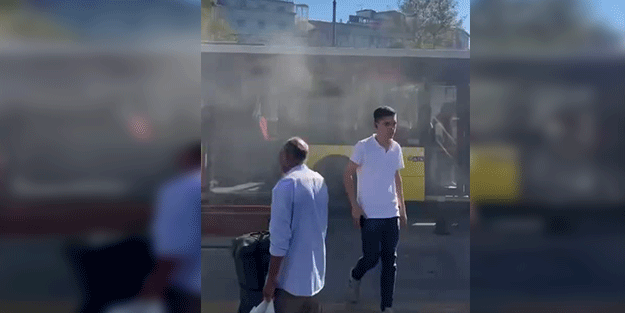 İETT otobüsünde yangın çıktı, can pazarı yaşandı