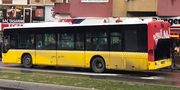 İETT otobüsünde yangın korkusu