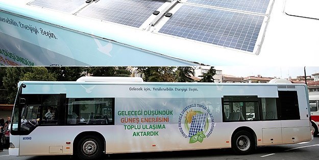 İETT'den güneş enerjisi kullanan otobüs