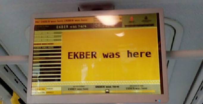 İETT'nin sitesi ve otobüslerdeki ekranı hack'lendi