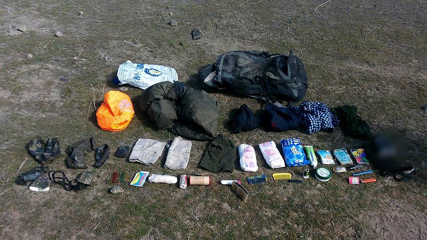 Iğdır'daki operasyonda yaşam malzemeleri ele geçirildi