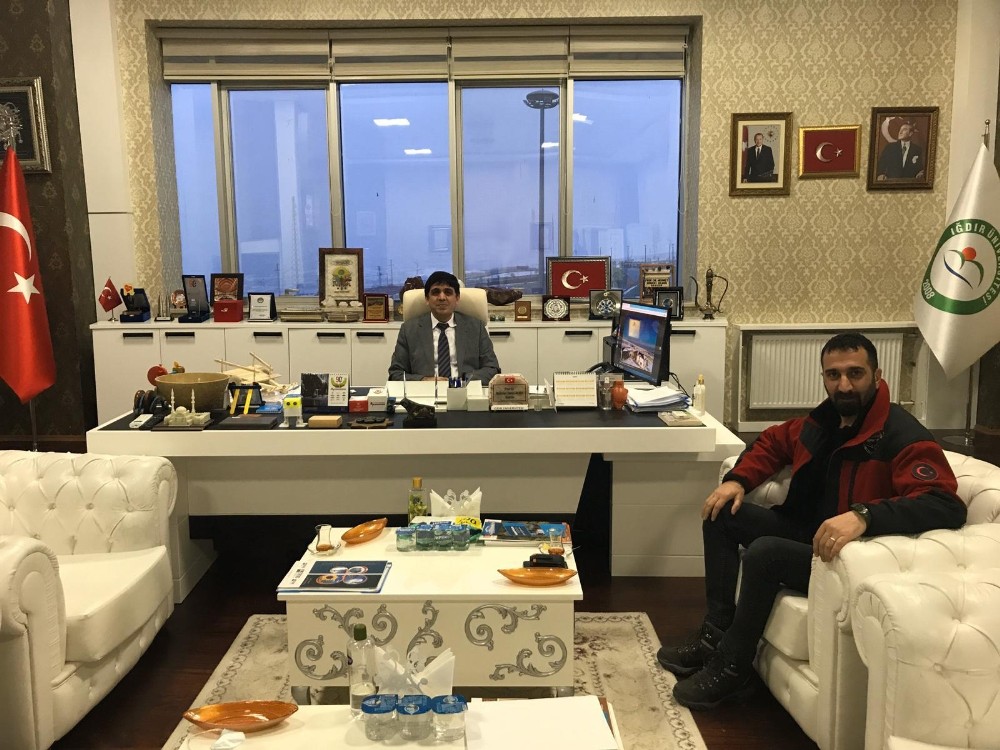 İHA Iğdır İl Temsilcisi Tunç’tan Rektör Alma’ya ziyaret 