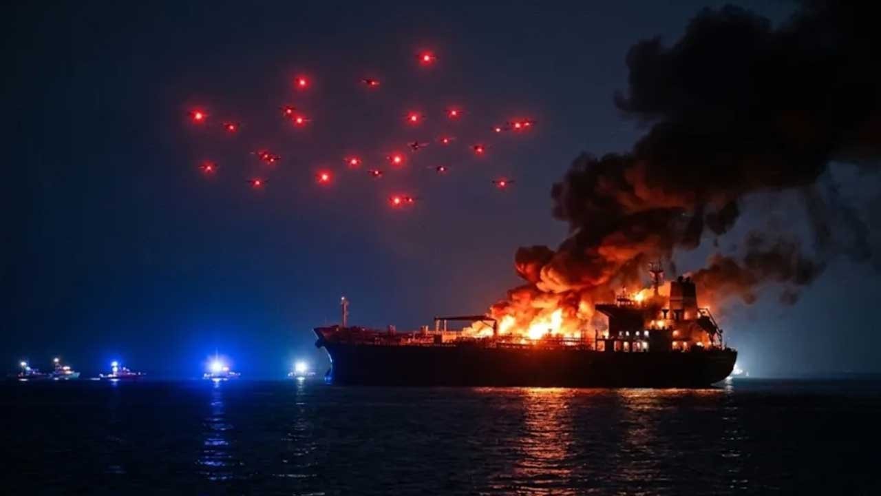 İHA'lar petrol tankerini vurdu