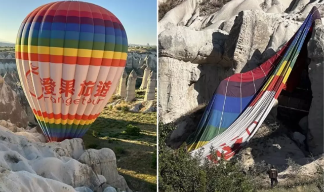 Ihlara Vadisi'nde feci kaza! Sıcak hava balonu düştü! 1 ölü, 19 yaralı