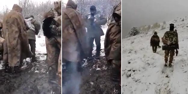 İki askerimizin donarak şehit olduğu bölgeden yürek yakan görüntüler... Vatan size minnettar!