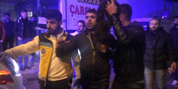 İki grup arasında taşlı sopalı kavga!
