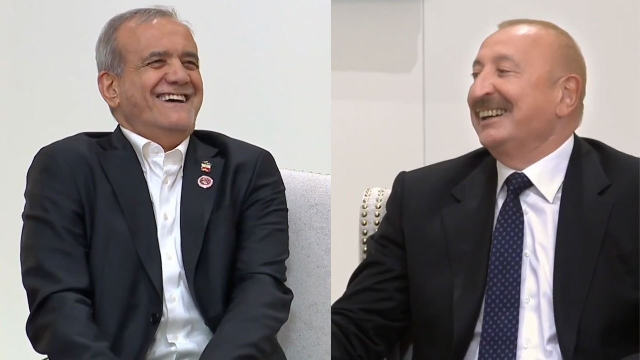 İki lider Türkçe sohbet etti! Aliyev ve Pezeşkiyan arasında "su" muhabbeti