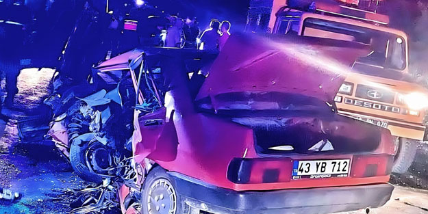 İki otomobil kafa kafaya çarpıştı: 1 ölü, 1 yaralı
