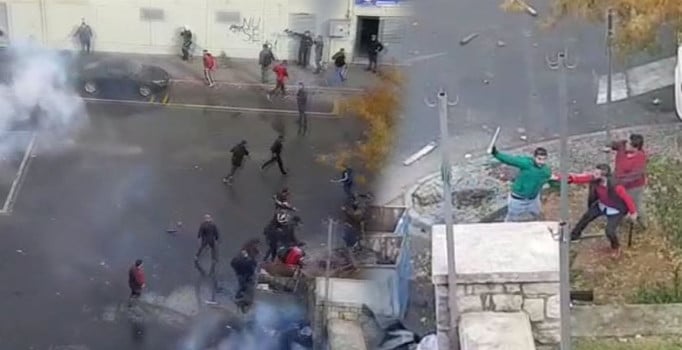 İki taraftar grubunun kavgasında ortalık savaş alanına döndü