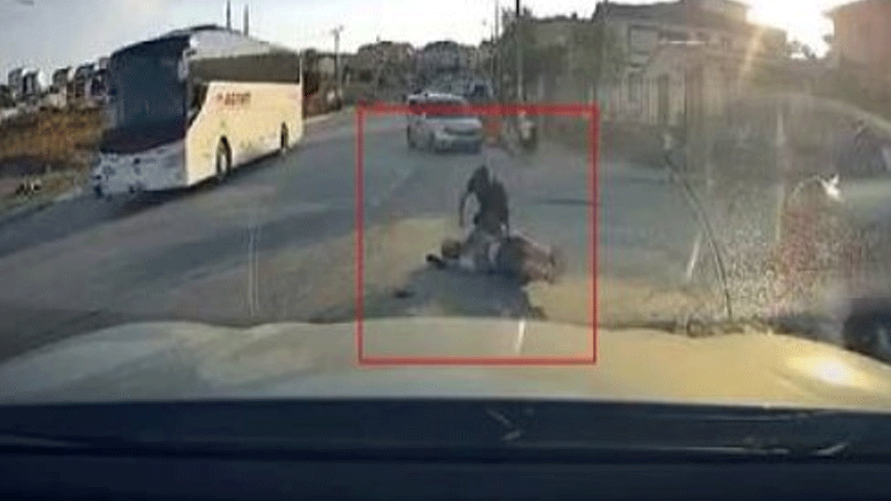 İki veli okulun önünde birbirine girdi! Biri diğerine yumrukla saldırdı!