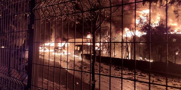 İkitelli Çevre Oto Sanayi Sitesi'nde yangın