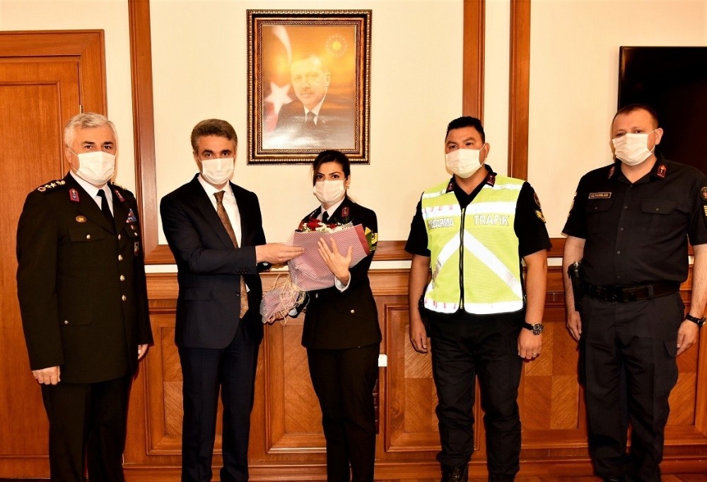İl Jandarma Komutanı Jandarma Albay İnce’den Vali Baruş’a ziyaret 