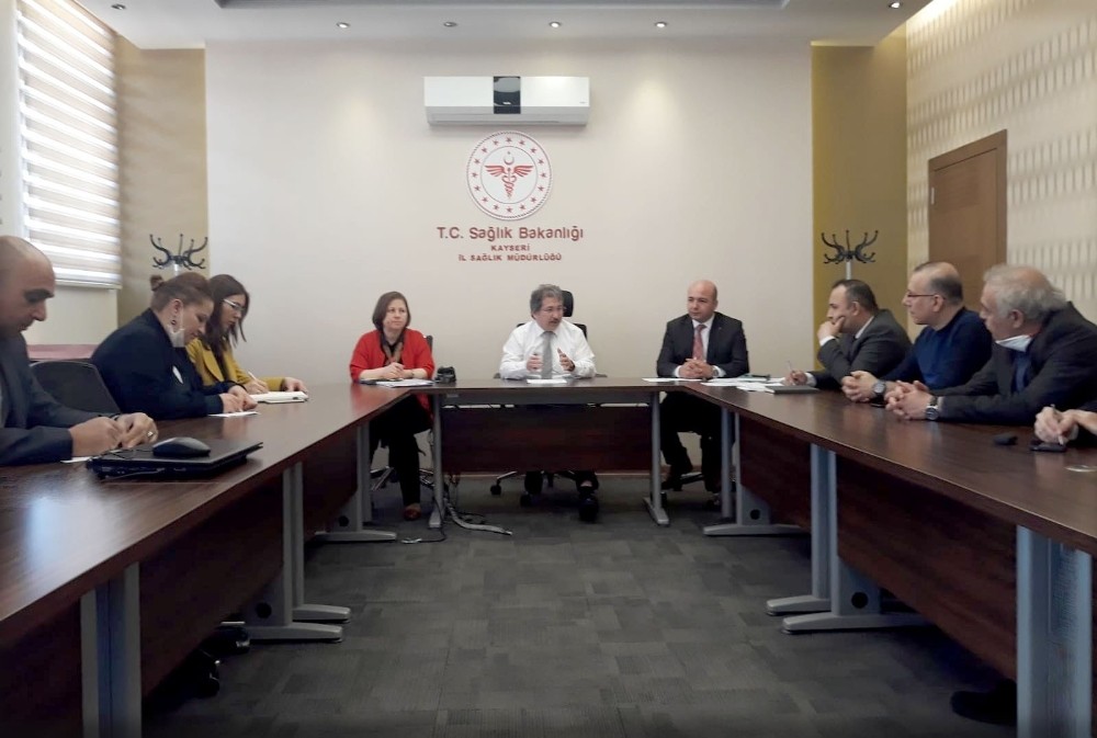 İl Sağlık Müdürlüğünde Özel Hastane İdarecileri ile Koronavirüs Toplantısı 