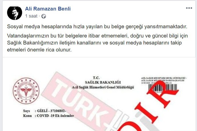 İl Sağlık Müdürü Benli’den Sahte Belge Hassasiyeti 