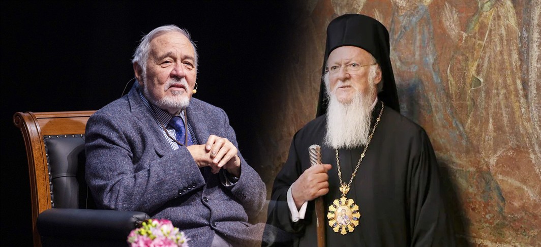 İlber Ortaylı ve Bartholomeos Zeytinliköy'de omuz omuza