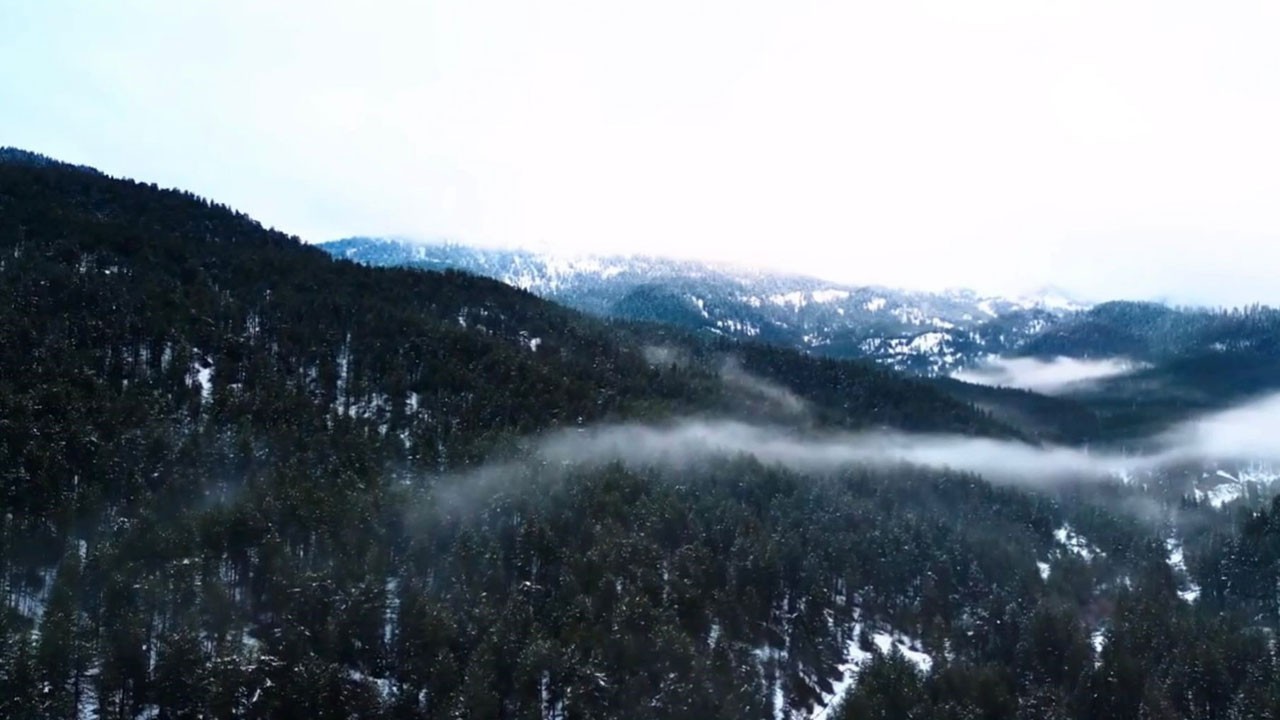 Ilgaz Dağı beyaza büründü! Kartpostallık manzaralar havadan görüntülendi