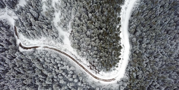 Ilgaz Dağı nisan ayında beyaza büründü