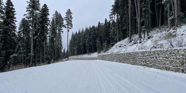 Ilgaz Dağı'nda kar yağışı
