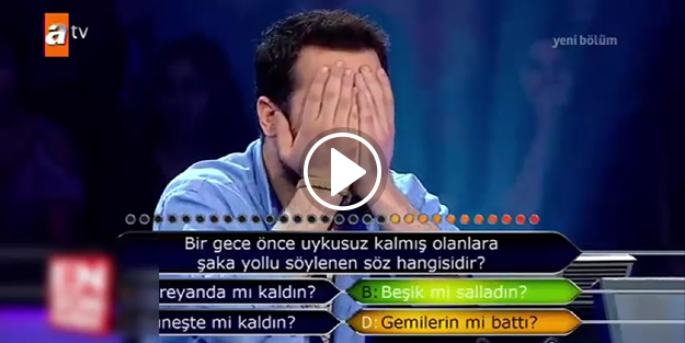 İlk soruda elendi: Kamillik yaptım