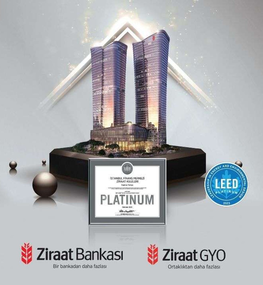 ilk ve tek! Ziraat Kuleleri Projesi LEED Platinum Sertifikası aldı!