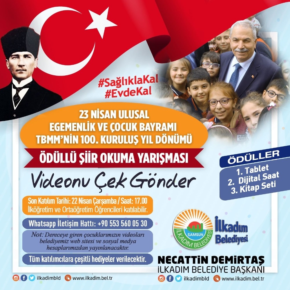 İlkadım Belediyesi’nden en iyi şiiri sen oku en güzel videoyu sen çek yarışması 