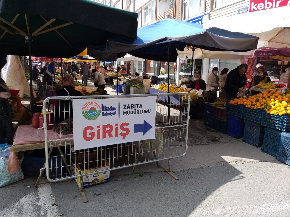 İlkadım’da 7 ayrı mahallede pazar kuruldu 