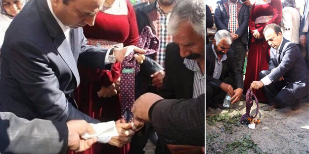 Nevruz ateşini yakamayınca , kravatını yaktı