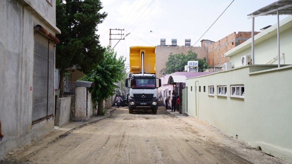 İmamağa Mahallesinde asfalt çalışması 
