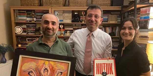 İmamoğlu’ndan İsmail Saymaz’a ‘cuk diye’ oturan hediye: Dansöz tablosu