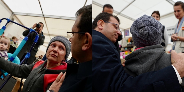 İmamoğlu'ndan 'mülteci' şovu! Siz hiç Suriyelileri teselli eden CHP'li gördünüz mü?