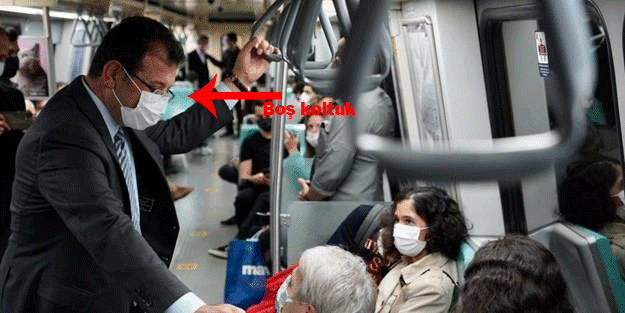 İmamoğlu'ndan Tunç Soyer taktiği! Boş metroda ayakta gitti