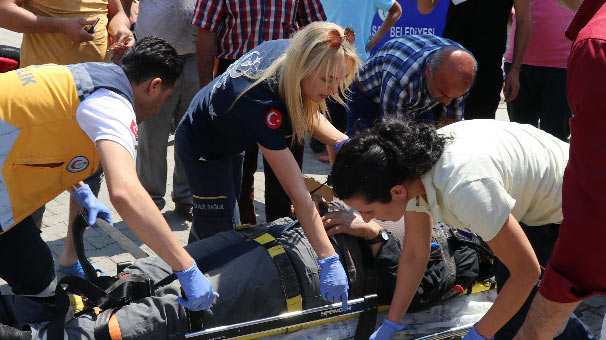 İmdadına nöbetten dönen 112 personeli yetişti