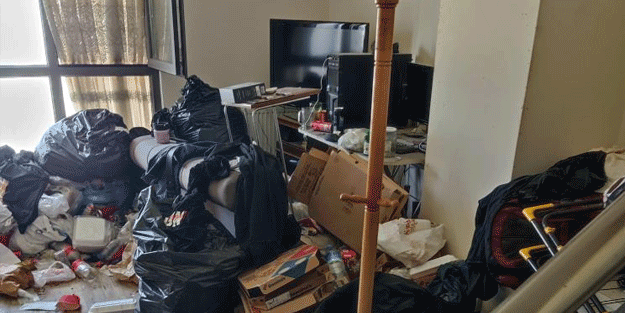 İnanılmaz... Evden 8 ton çöp çıktı!