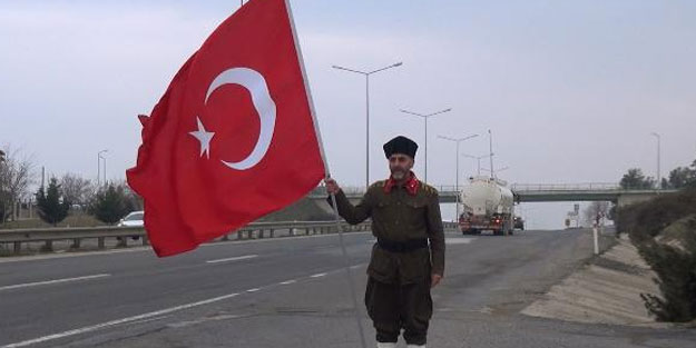 İnanılmaz vefa örneği! Şehit torunu, tek başına Çanakkale'ye yürüyor