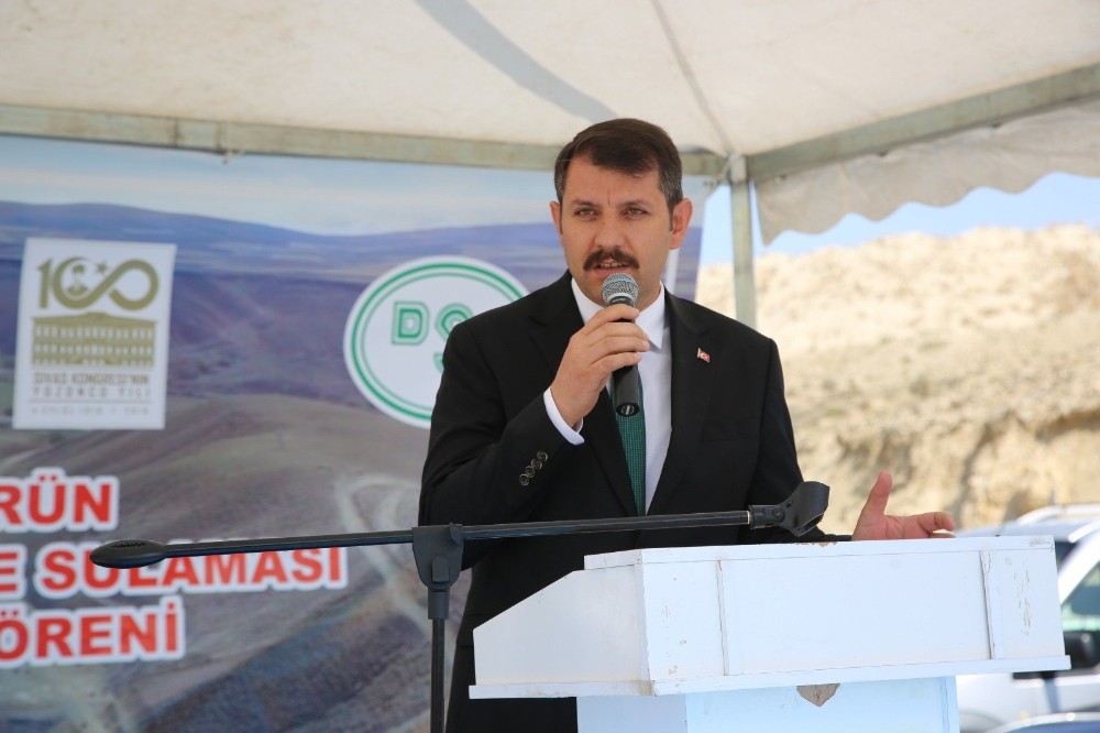 İncesu barajından ilk su verildi 