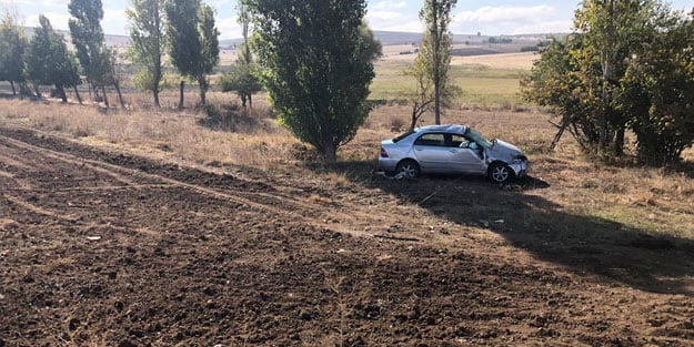 İneğe çarpmamak için manevra yapan otomobil devrildi: 1 ölü, 2 yaralı