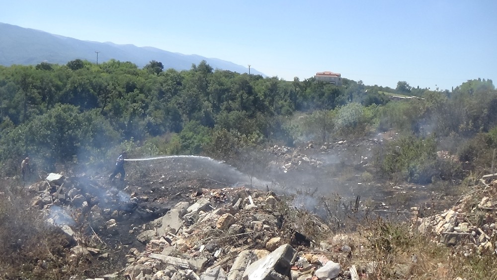 İnegöl’de korkutan orman yangını 