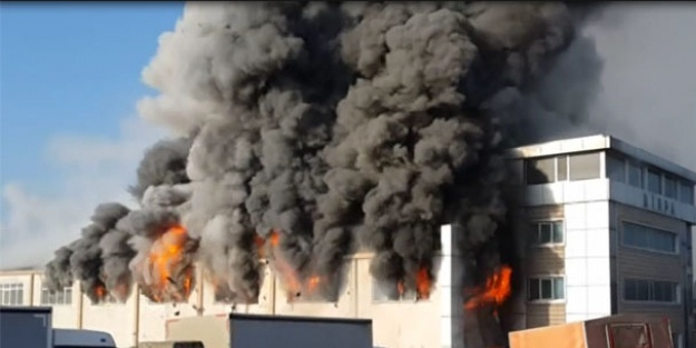 İnegöl'de mobilya fabrikasında yangın