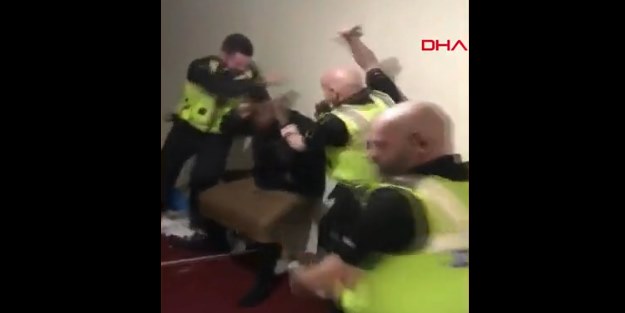 İngiliz polisi, Müslüman genci sprey kutusu ile öldüresiye darp etti!