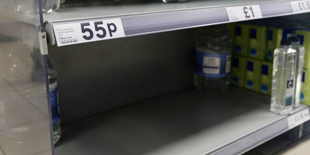 İngiltere'de raflar boş kaldı
