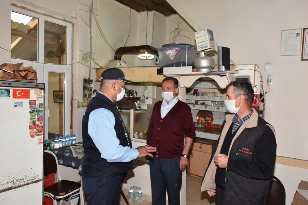 İnönü’de zabıta ekipleri kahvehane, çay bahçesi ve lokantaları denetledi 